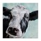 Stupell Industries Gentle Farm Cow Painting on Blue Canvas Wall Art